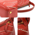 Red Leather Chanel Shoulder Bag