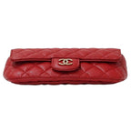 Red Leather Chanel Shoulder Bag