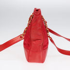 Red Leather Chanel Shoulder Bag