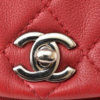 Red Leather Chanel Shoulder Bag