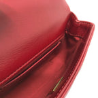 Red Leather Chanel Shoulder Bag