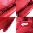 Red Leather Chanel Shoulder Bag