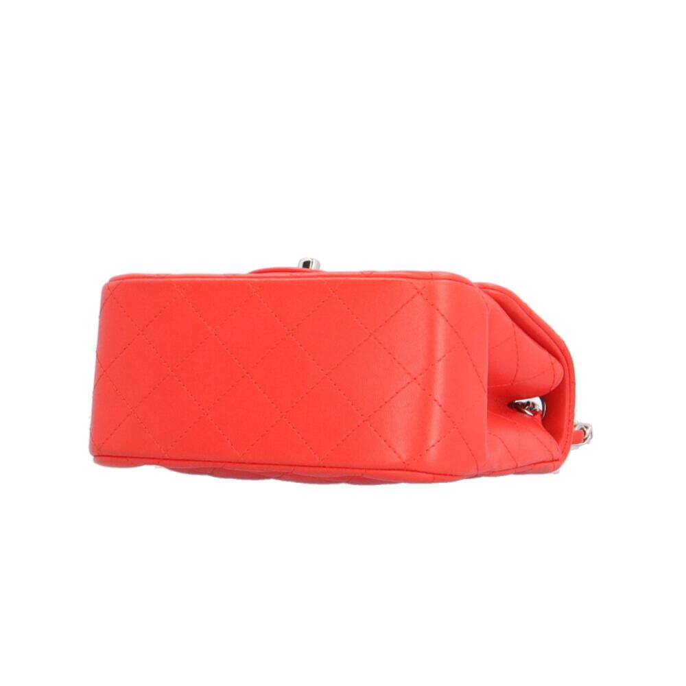 Red Leather Chanel Shoulder Bag