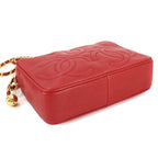 Red Leather Chanel Shoulder Bag