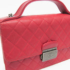 Red Leather Chanel Shoulder Bag