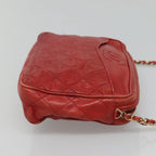 Red Leather Chanel Shoulder Bag