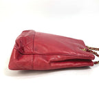 Red Leather Chanel Shoulder Bag