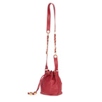 Red Leather Chanel Shoulder Bag
