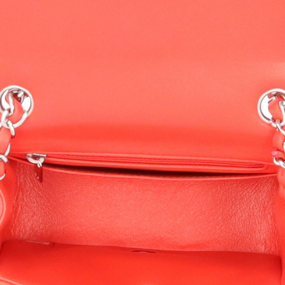 Red Leather Chanel Shoulder Bag