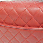 Red Leather Chanel Shoulder Bag