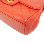 Red Leather Chanel Shoulder Bag