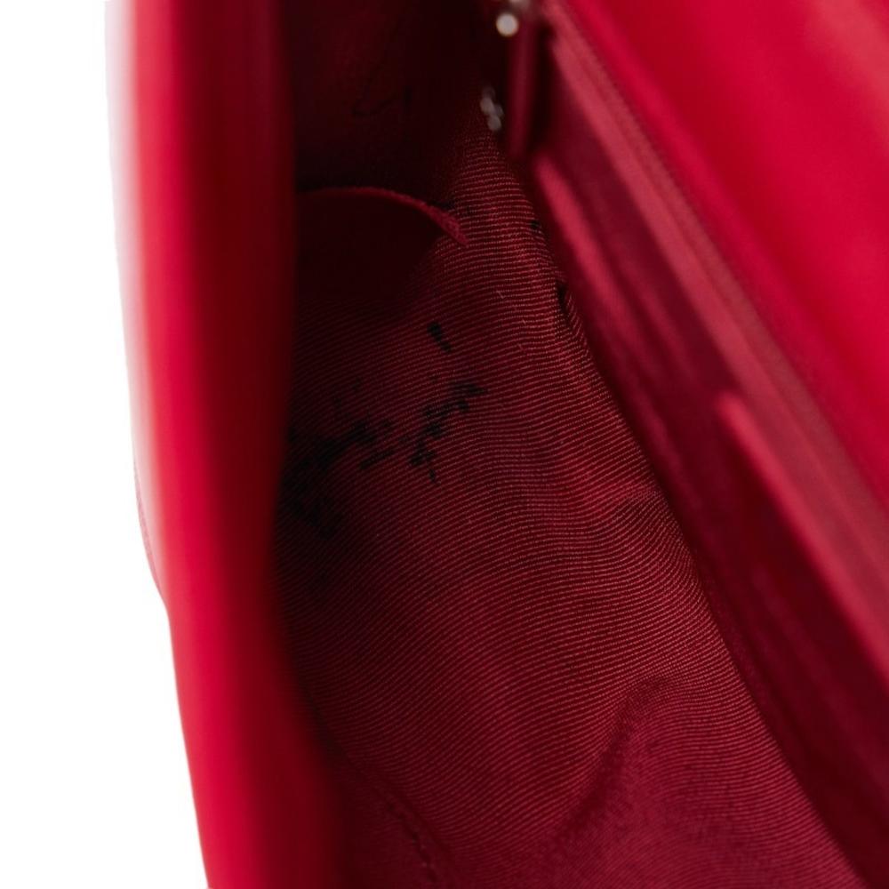 Red Leather Chanel Shoulder Bag