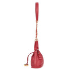Red Leather Chanel Shoulder Bag
