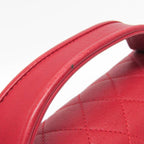 Red Leather Chanel Shoulder Bag