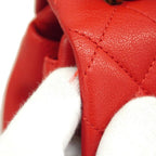 Red Leather Chanel Shoulder Bag