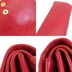 Red Leather Chanel Shoulder Bag