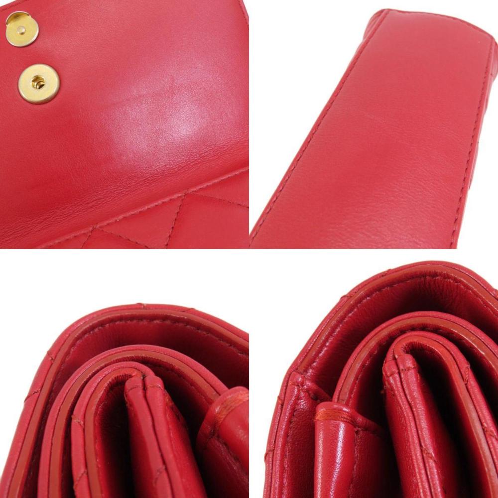 Red Leather Chanel Shoulder Bag