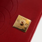 Red Leather Chanel Shoulder Bag