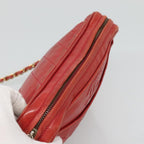 Red Leather Chanel Shoulder Bag