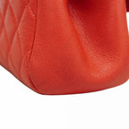 Red Leather Chanel Shoulder Bag