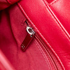 Red Leather Chanel Shoulder Bag