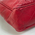 Red Leather Chanel Shoulder Bag