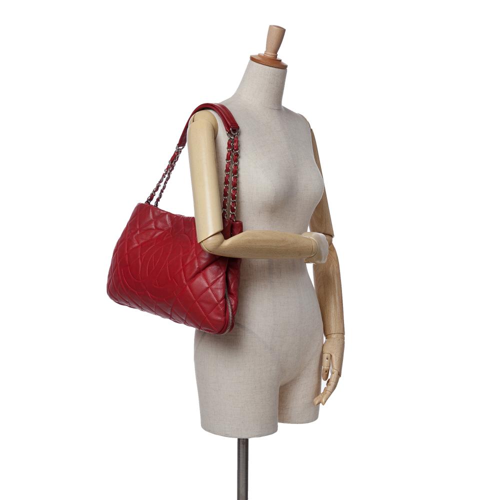 Red Leather Chanel Tote