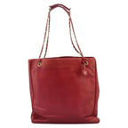 Red Leather Chanel Tote