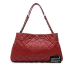 Red Leather Chanel Tote