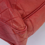Red Leather Chanel Tote