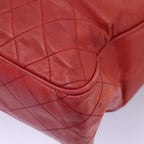 Red Leather Chanel Tote