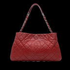 Red Leather Chanel Tote