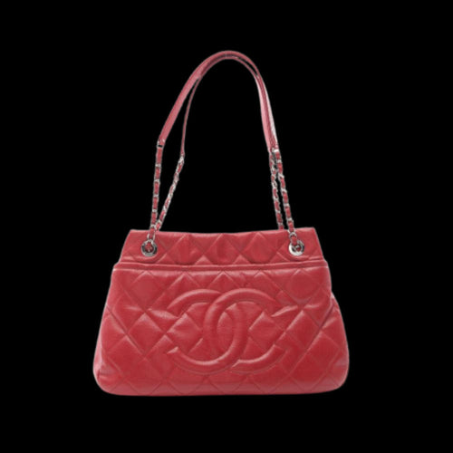 Red Leather Chanel Tote