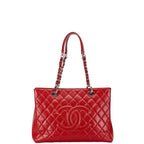 Red Leather Chanel Tote