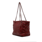 Red Leather Chanel Tote