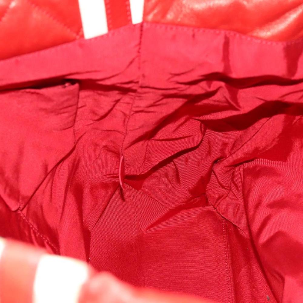 Red Leather Chanel Tote