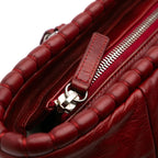 Red Leather Chanel Tote