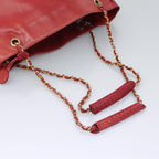 Red Leather Chanel Tote