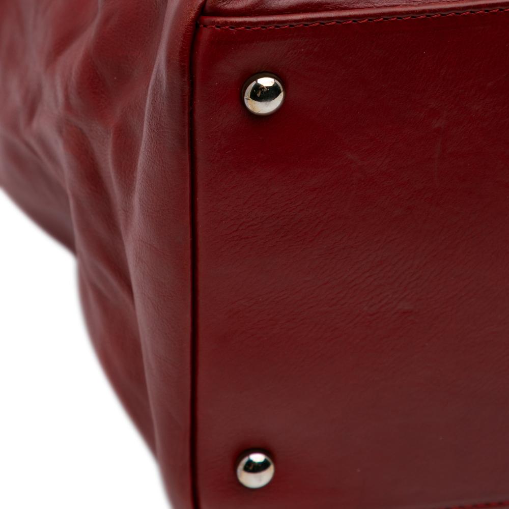 Red Leather Chanel Tote