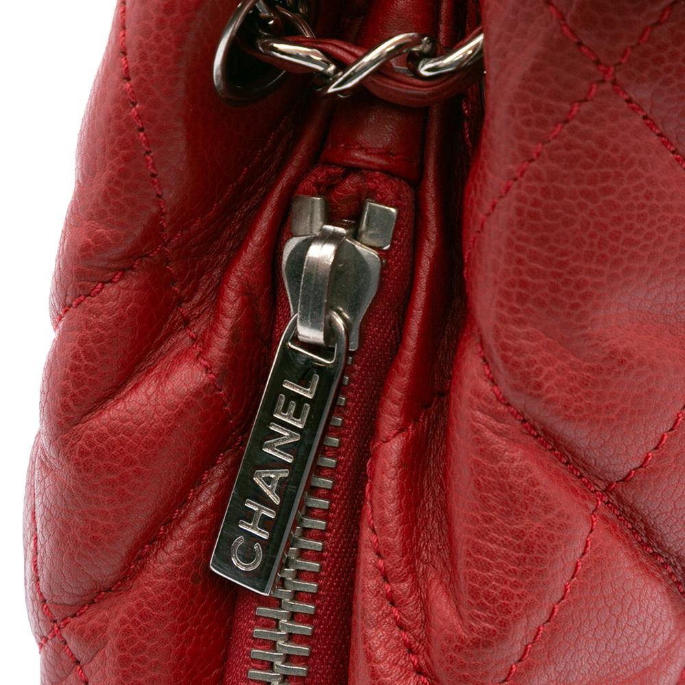Red Leather Chanel Tote