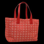 Red Nylon Chanel Tote