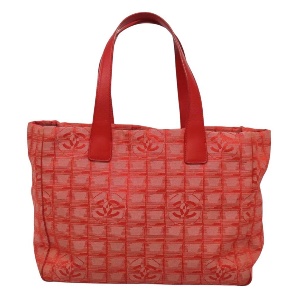 Red Nylon Chanel Tote