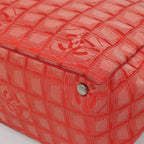 Red Nylon Chanel Tote