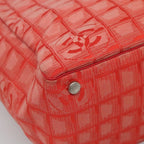 Red Nylon Chanel Tote
