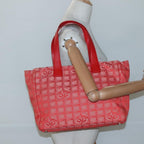 Red Nylon Chanel Tote