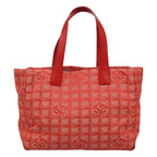 Red Nylon Chanel Tote