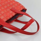 Red Nylon Chanel Tote
