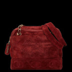 Red Suede Chanel Crossbody Bag