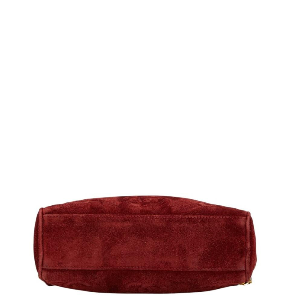 Red Suede Chanel Crossbody Bag