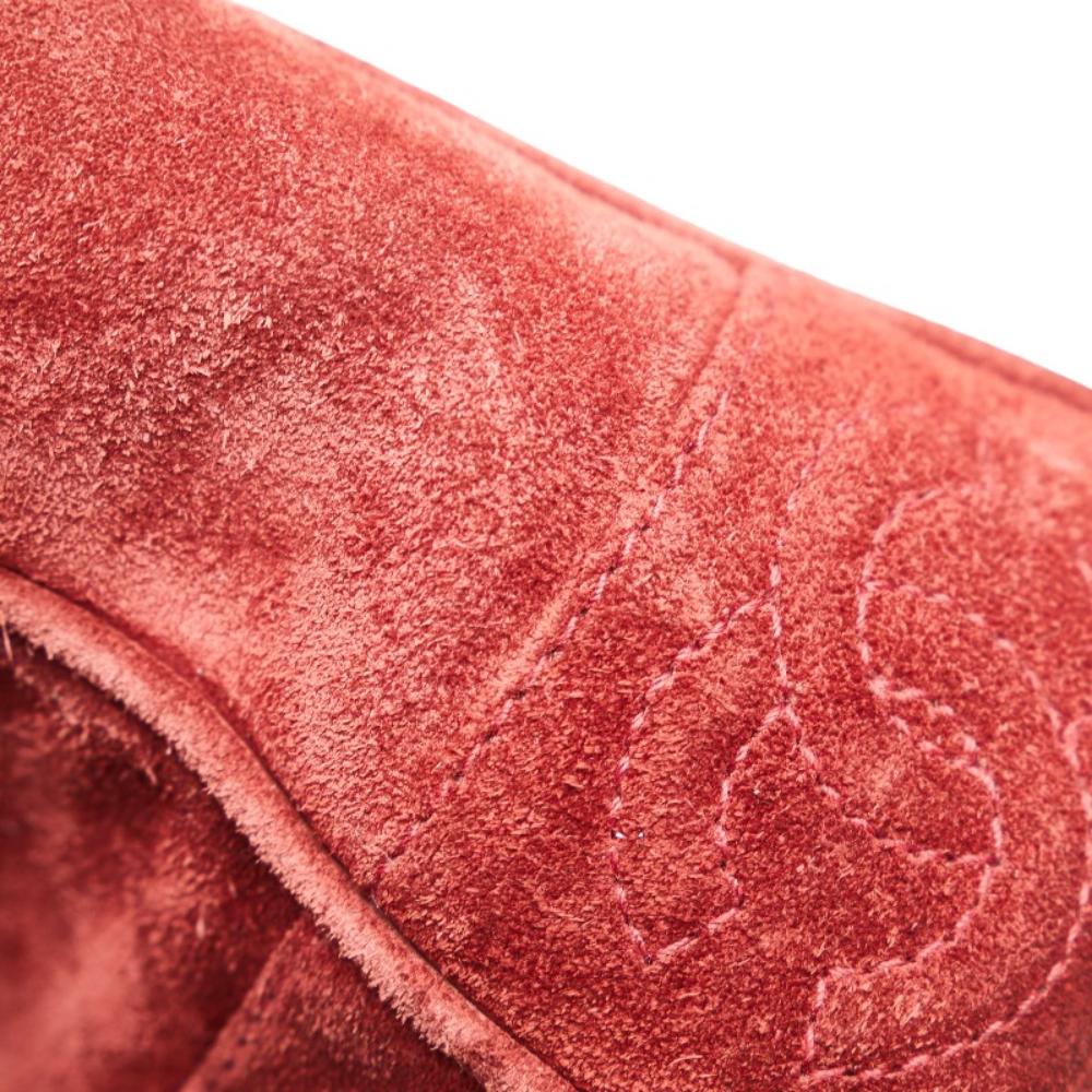 Red Suede Chanel Crossbody Bag